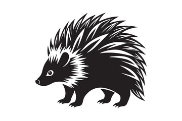 Porcupine  silhouette vector illustration, Porcupine  silhouette vector, Porcupine  silhouette 