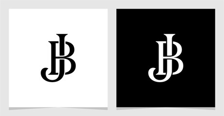 JB BJ J B Letter Monogram Logo Element Vector , Initial Logo for Brand Company Element