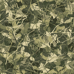 Commando Desert Seamless Pattern. Repeated Khaki Grunge Vector Texture