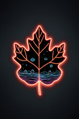 A simple neon digital illustration with shades.