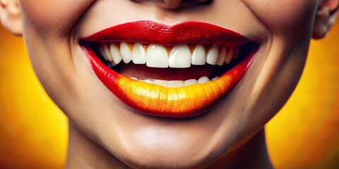 Obraz premium Captivating Smile of a Charming Individual in Macro Photography