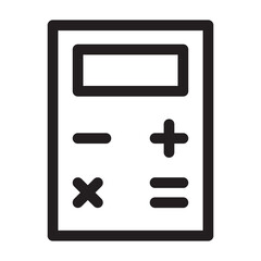 Calculator Icon, Mathematical and Calculation Icon, Calculation Tool Sign, Business and Finance Design Element