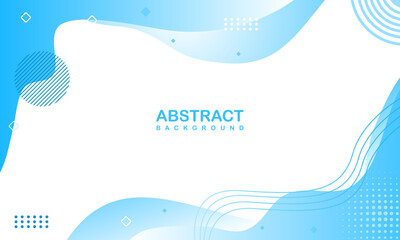 Blue abstract background with gradient colors. Fluid shape composition. Simple background