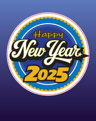 Happy 2025 New Year Vector Design