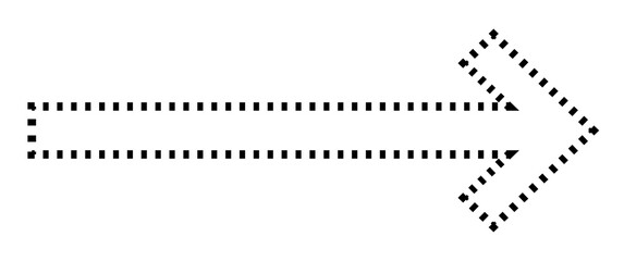 Arrow  direction with dots line transparent