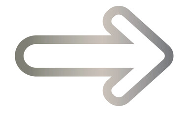 Arrow silver color direction transparent