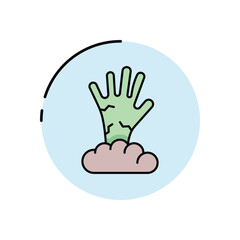 Fototapeta premium Zombie Hand vector icon