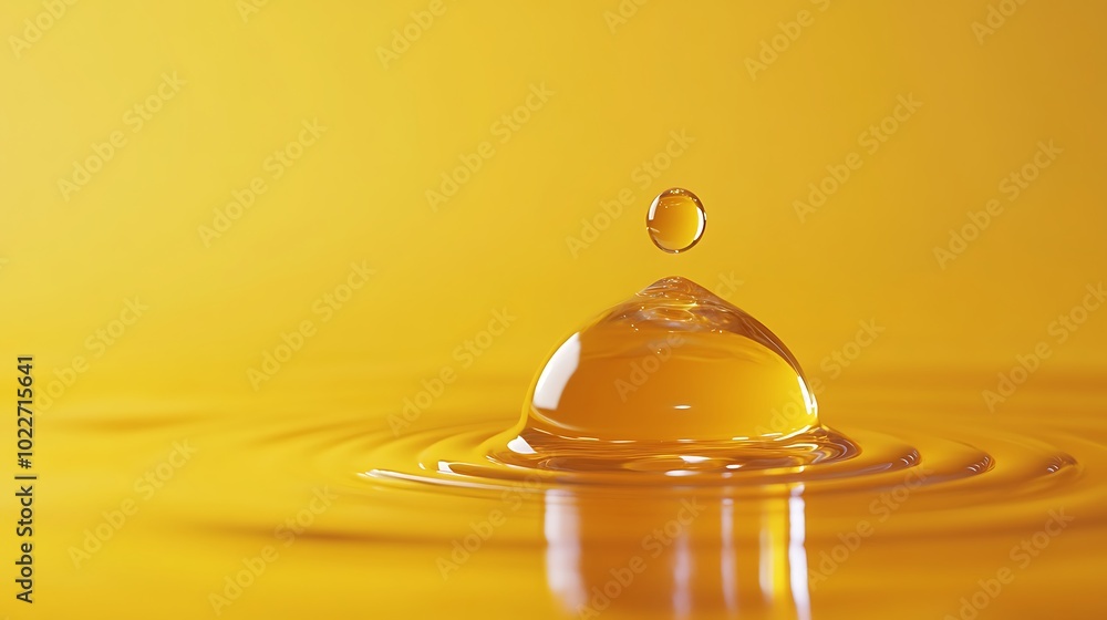 Poster a single drop of water falls into a pool of water, creating ripples.