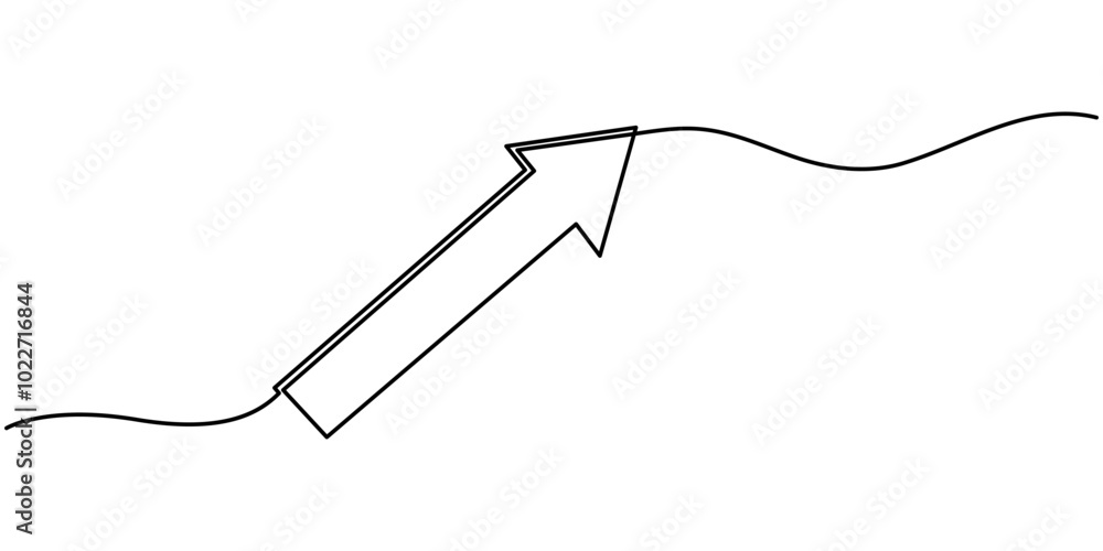 Poster arrow symbol continuous line icon, one line drawing of arrows left and right linear arrows continuou