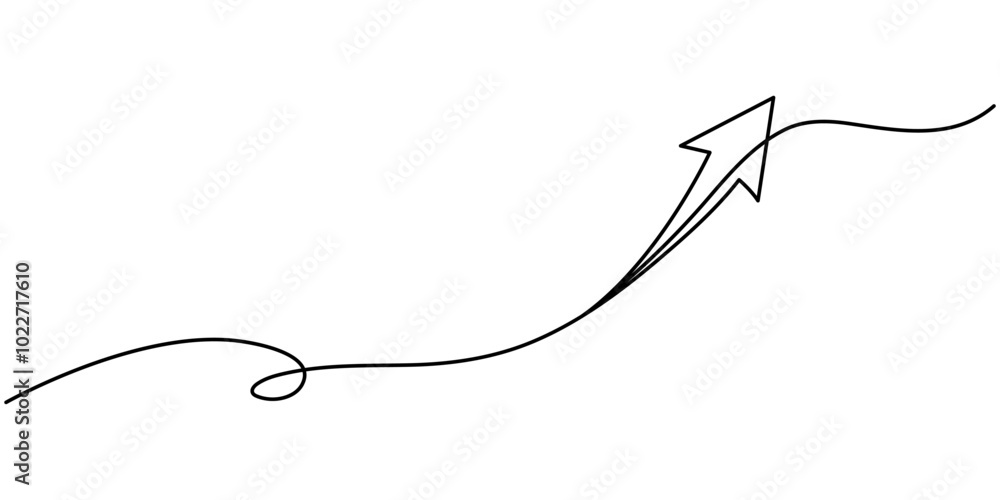 Poster arrow symbol continuous line icon, one line drawing of arrows left and right linear arrows continuou