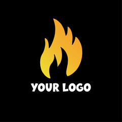 fire vector logo design for business identity