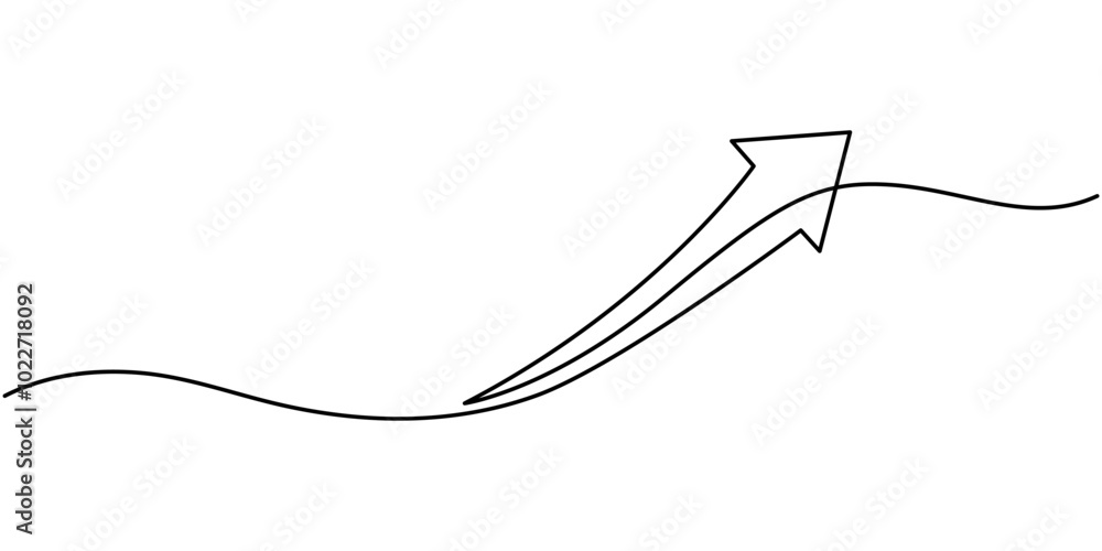 Poster arrow symbol continuous line icon, one line drawing of arrows left and right linear arrows continuou