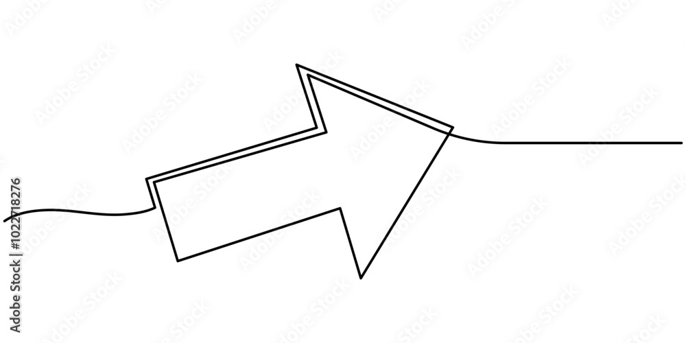 Poster arrow symbol continuous line icon, one line drawing of arrows left and right linear arrows continuou
