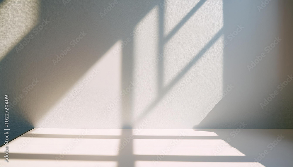 Aufkleber minimal window shadow overlay background. product placement. minimal product placement background wi