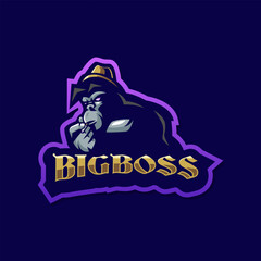 Gorilla mascot logo
