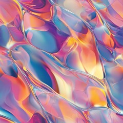 Fototapeta premium seamless pattern of crystalline fractal structures reflecting light