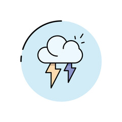 Thunderstorm  vector icon