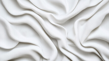 Obraz premium White fabric with elegant, flowing folds and soft texture