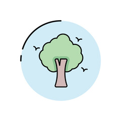 Scary Tree vector icon
