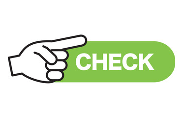 Green illustration of index finger check icon