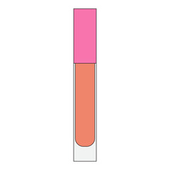 lipstick tube in orange and pink color