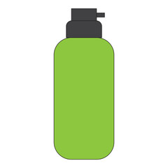 green bottle of liquid cosmetic