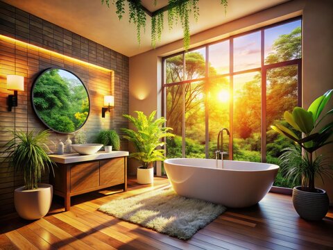 Serene Abulation with Soft Light and Natural Elements for Peaceful Ambiance in Interior Spaces