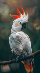 Cockatoo with gray color ai generated art