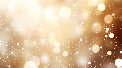 Golden dreamy background with sparkling bokeh