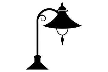 illustration of a lamp | vector silhouette illustration on white background