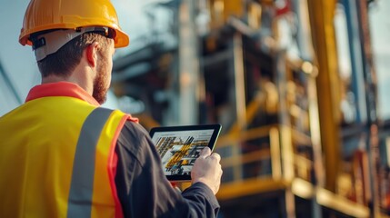 A drilling rig automation system controlled by a mobile tablet, with the operator managing both drill speed and direction for efficient operation
