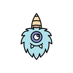 Cyclop Monster vector icon