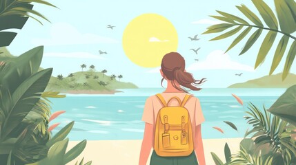 Illustration of money-saving tips for digital nomads, focusing on frugal living and maximizing savings without sacrificing quality of life, illustrations