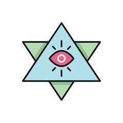 Eye Prism vector icon