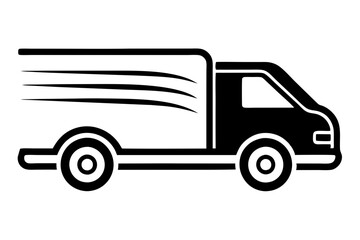 Delivery truck icon vector 
