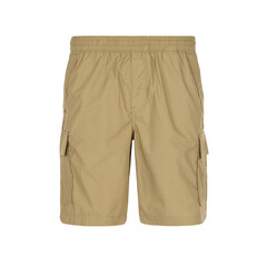 Men's beige shorts isolated on white background