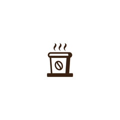Coffee cup silhouette icon, tea cup logo, symbols vector illustration silhouette image template.eps 10.