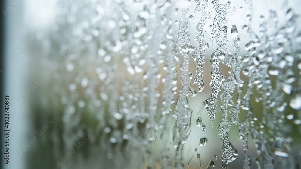 Poster a macro shot of frosted glass, highlighting its smooth texture and the way it diffuses light, creati