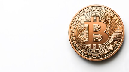 
Bitcoin, copy space for text