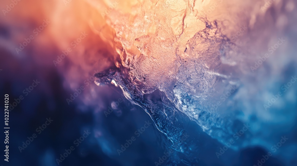 Poster a macro shot of frosted glass, highlighting its smooth texture and the way it diffuses light, creati