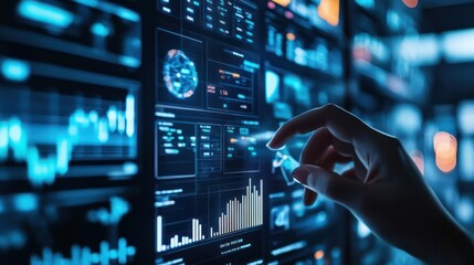 Investors illustrated leveraging AI technology to enhance decision-making and increase efficiency in financial markets, illustrations