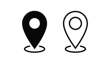 Pin icon set. location icon vector. destination icon. map pin. location pointer. pin map icon. location icon. GPS location pointer. location icon collection