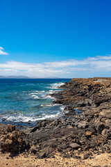 Rocky coastal landscape at Playa Blanca