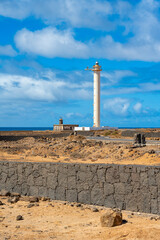 The Faro de Punta Pechiguera lighthouse on Playa Blanca