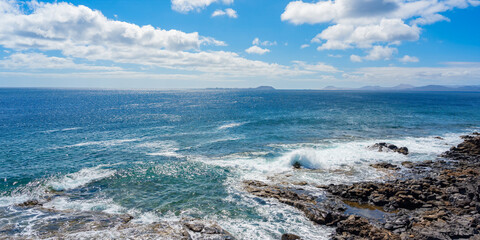 Rocky coastal landscape at Playa Blanca