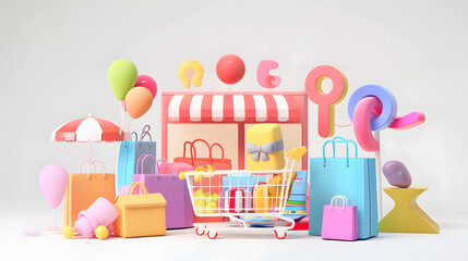 Help icons E-commerce 3D