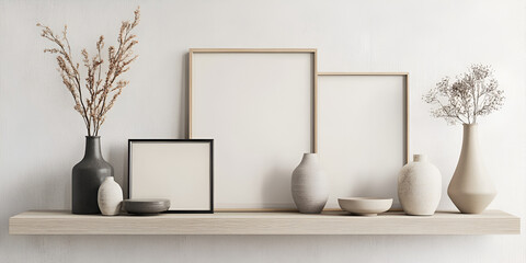 Modern Home Decor with Neutral Tones and Elegant Vases