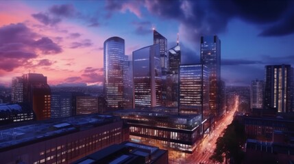 Cityscape at Dusk
