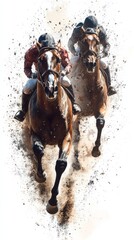 Fototapeta premium Minimalist Background of Geelong Cup Race: A Calm Ocean Horizon with Waves Crashing at Torquay, Victoria 