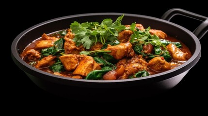Chicken Stir-fry with Spinach and Cilantro